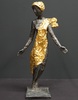 putovní padělaná komorní plastika Tanec, 1984, čаstečně zlacené olovo, výška 45 cm